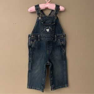 Gymboree 12-18 Months Denim Polar Bear Bib Overalls Pockets